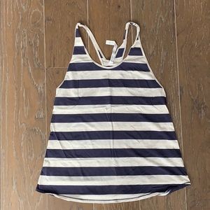 Lululemon blue and tan striped tank